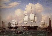 unknow artist Warship Sweden oil painting reproduction